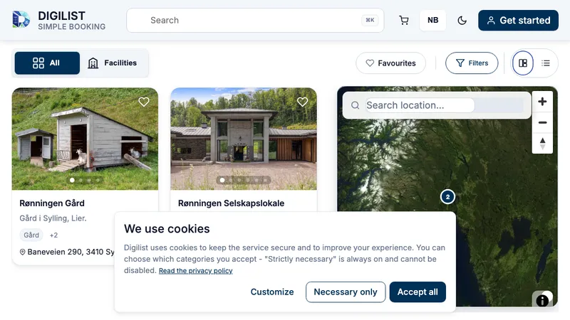 Digilist platform homepage